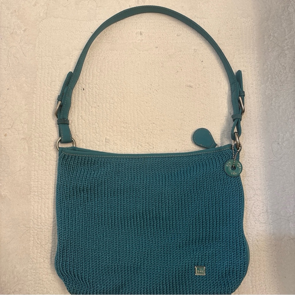 THE SAK crochet turquoise Shoulder Bag
